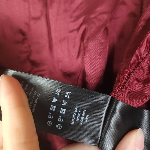 Alexa Chung Wide Leg Cropped High Waisted 100% Wool Trousers Houndstooth Size 14 - Picture 10 of 12